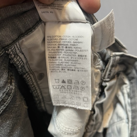 LEVI'S Womens 311 Shaping Skinny Jeans W28 Grey Cotton - Picture 5 of 7